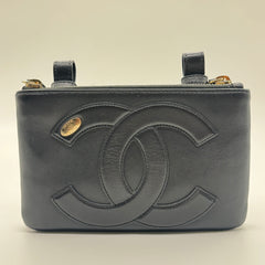 Chanel Black Leather CC Mania Double Zip Waist Belt Bag thumbnail 3