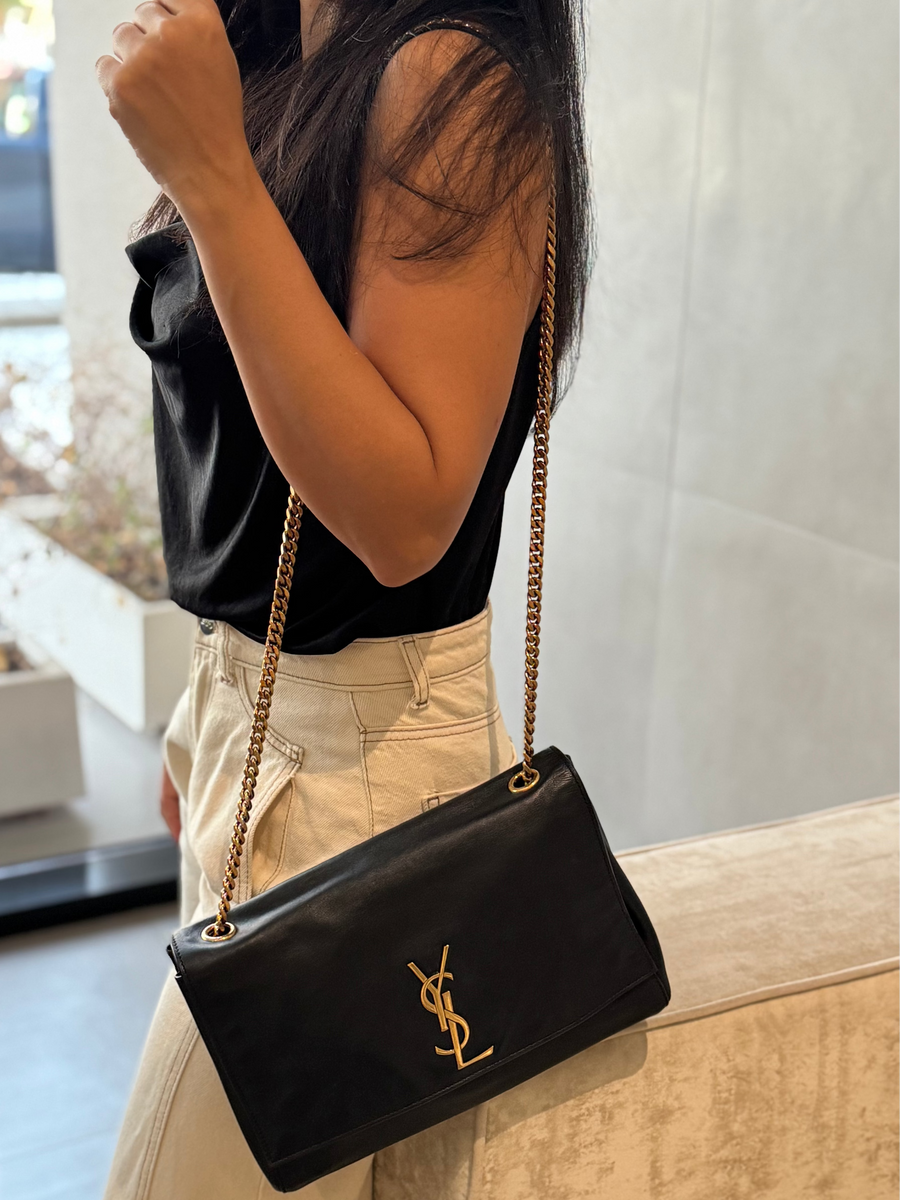 Saint Laurent Reversible Kate Leather/Suede