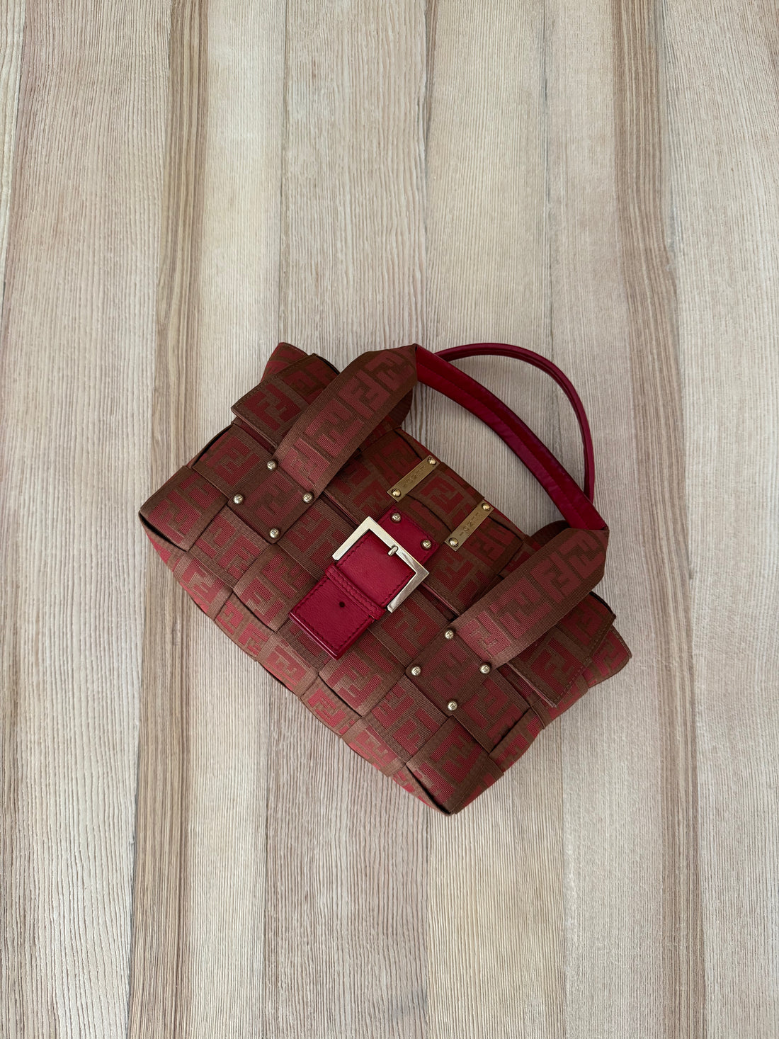 Fendi Woven Crossword Bag