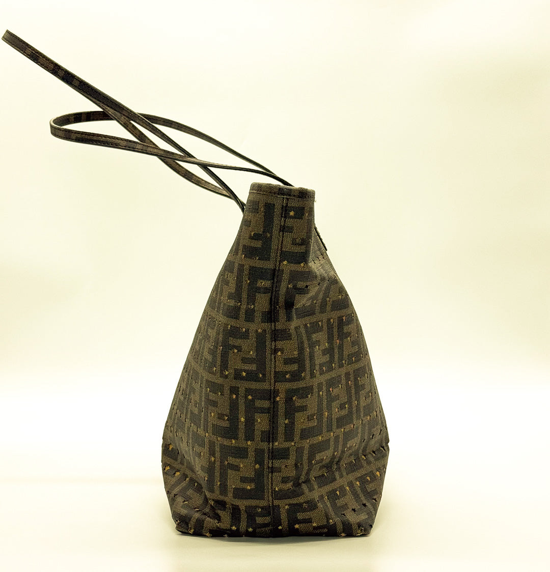 Fendi Brown/Gold Zucca Tote
