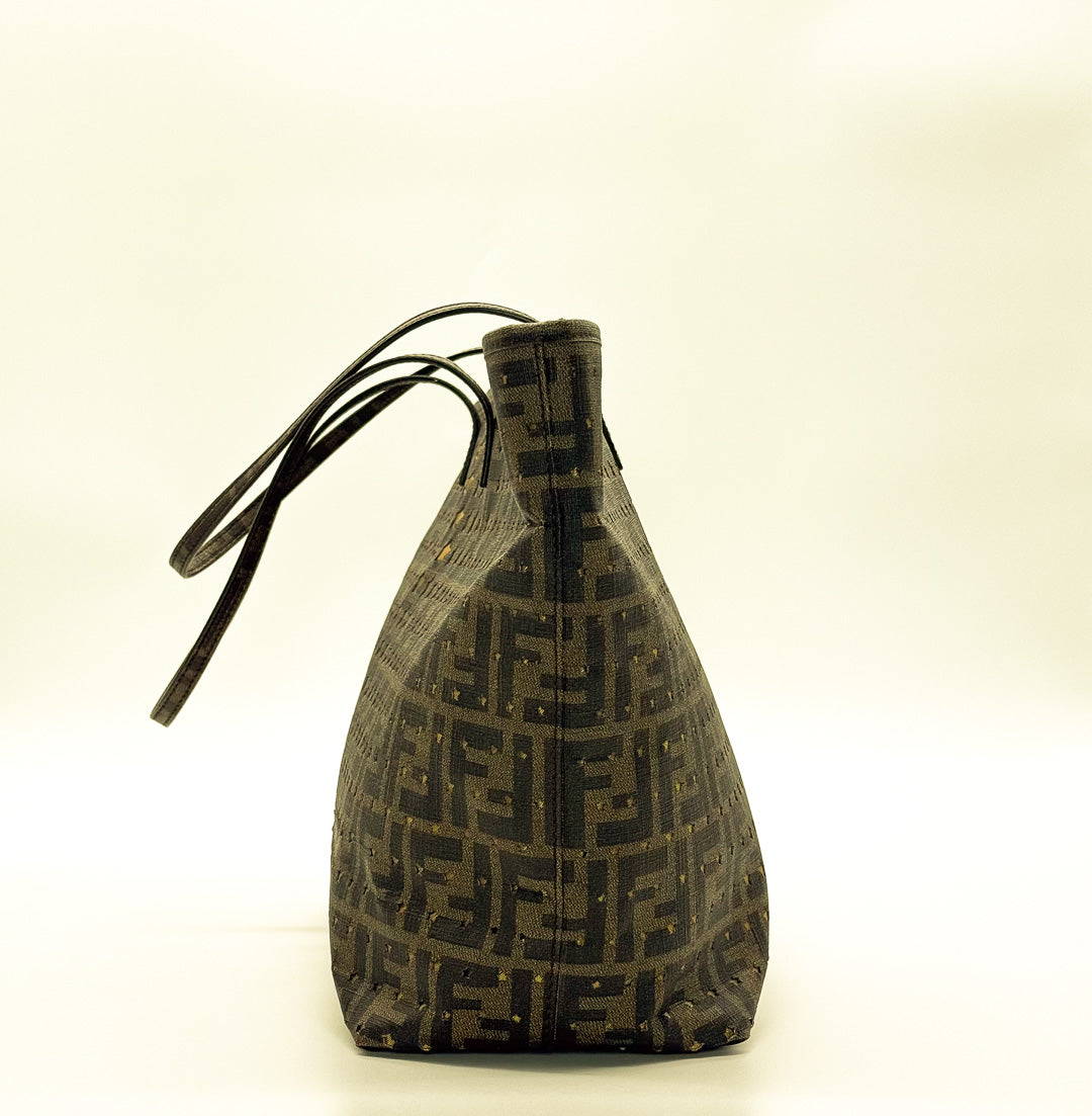 Fendi Brown/Gold Zucca Tote