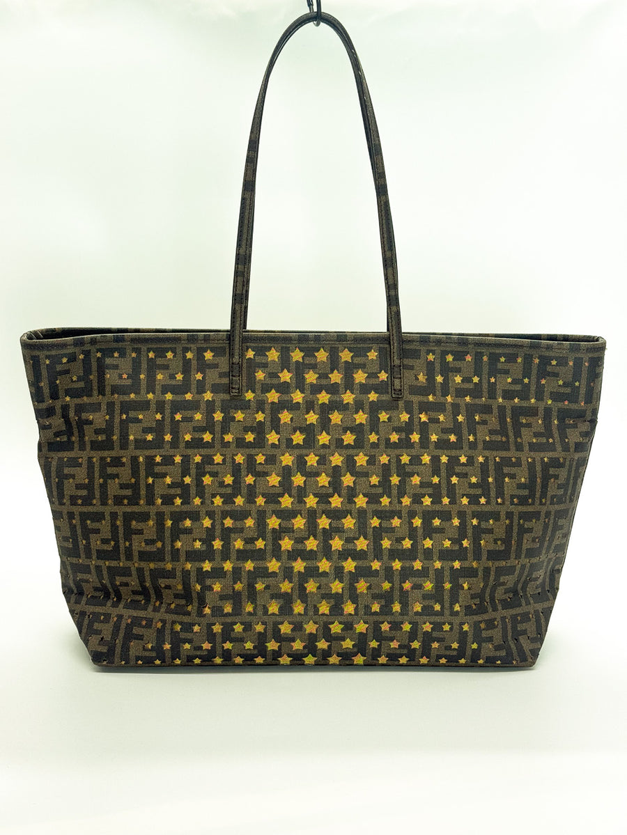 Fendi Brown/Gold Zucca Tote