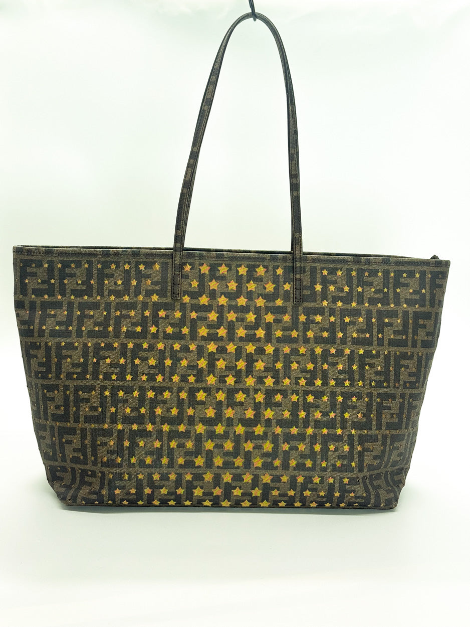 Fendi Brown/Gold Zucca Tote