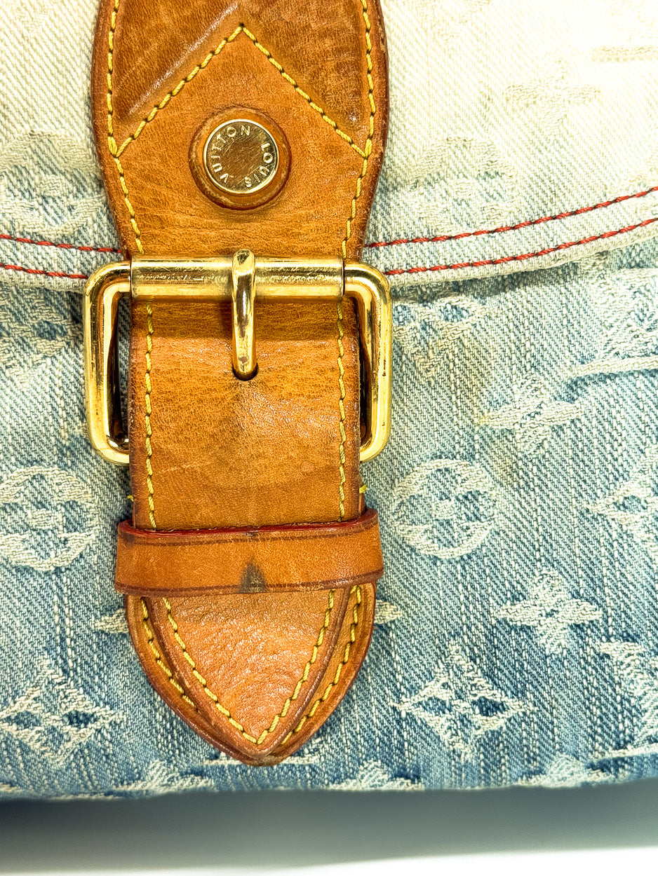 Louis Vuitton Blue Monogram Denim Sunray Shoulder Bag