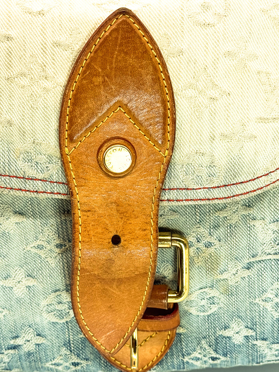 Louis Vuitton Blue Monogram Denim Sunray Shoulder Bag