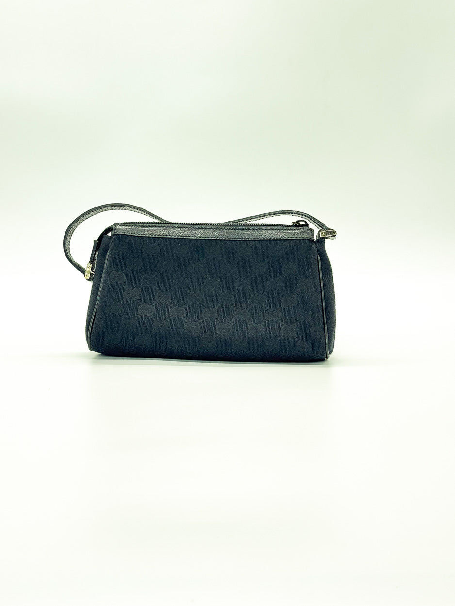 Gucci Black GG D Ring Abbey Pochette