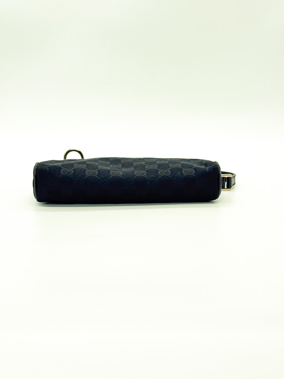 Gucci Black GG D Ring Abbey Pochette
