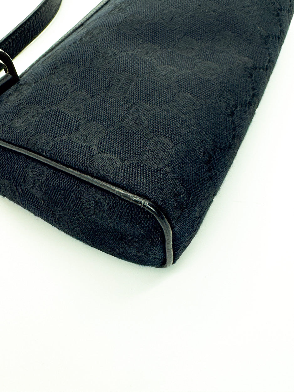 Gucci Black GG D Ring Abbey Pochette