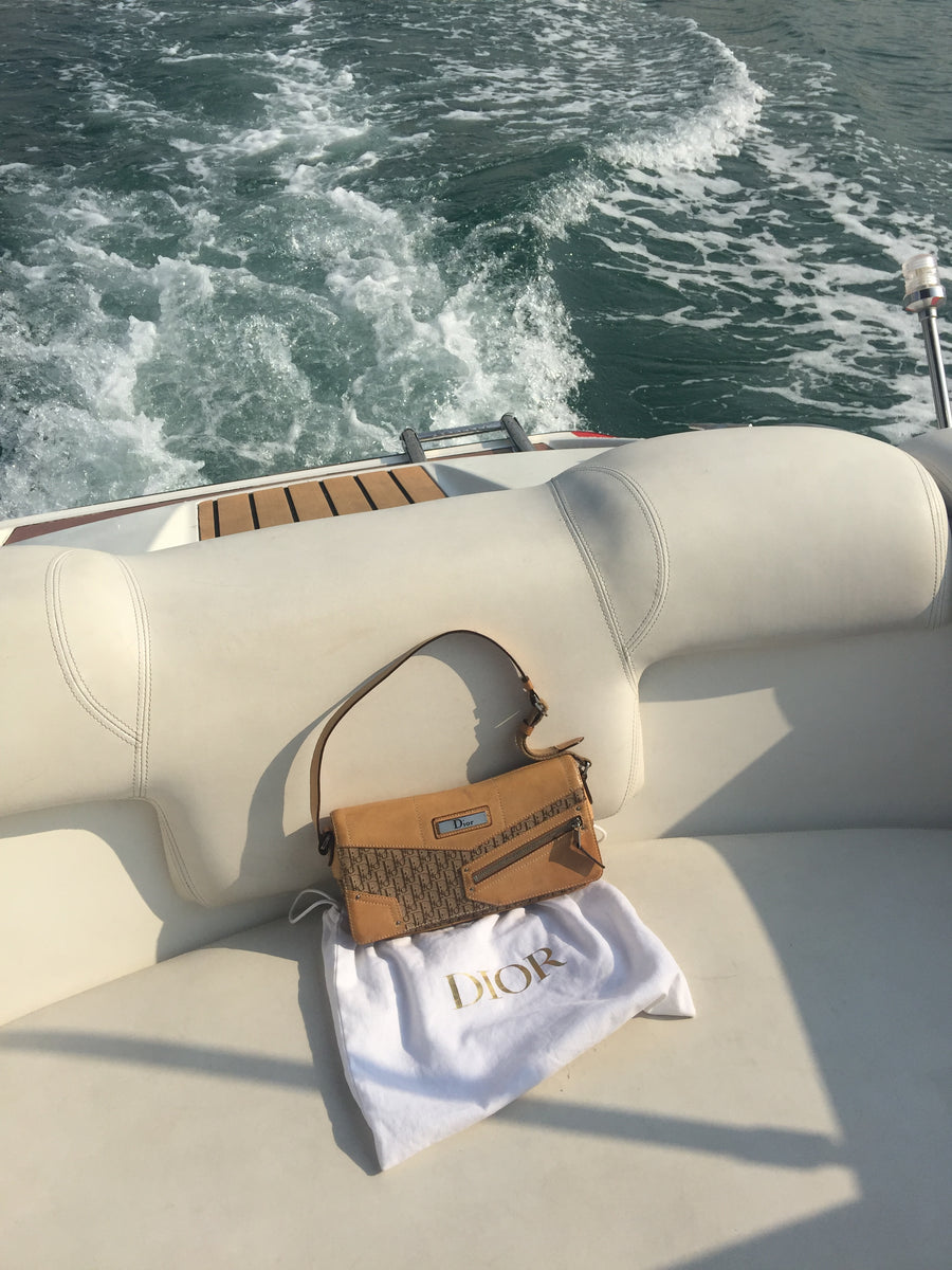 Dior Beige Oblique Zip Poket