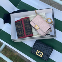 Fendi Nano Baguette Charm Pink FF thumbnail 9