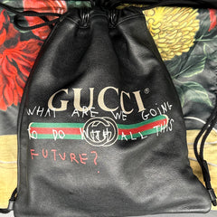 Gucci Capitan Logo Drawstring Backpack thumbnail 4