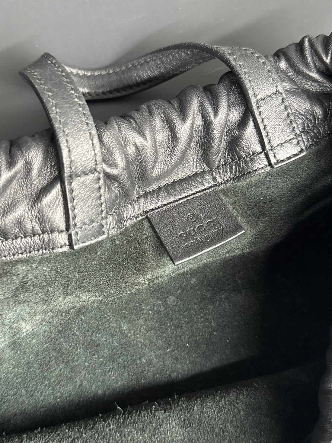 Gucci Capitan Logo Drawstring Backpack