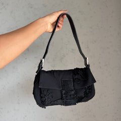 Fendi Baguette Floral Applique & Pony thumbnail 1