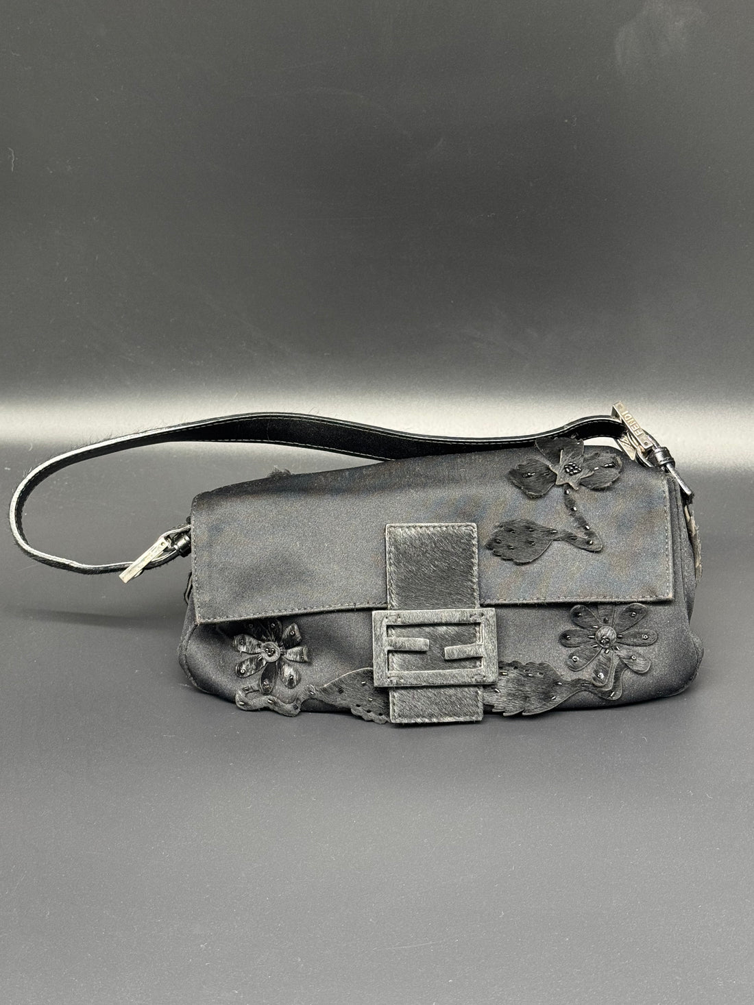 Fendi Baguette Floral Applique & Pony