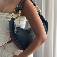 Gucci Black GG Bamboo Ring Hobo Bag thumbnail 2