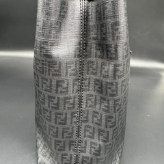 Fendi Black Zucchino Print Spalmati Shopper Tote thumbnail 4