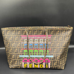 Fendi Borsa Zucca Canvas Shopper Tote thumbnail 4