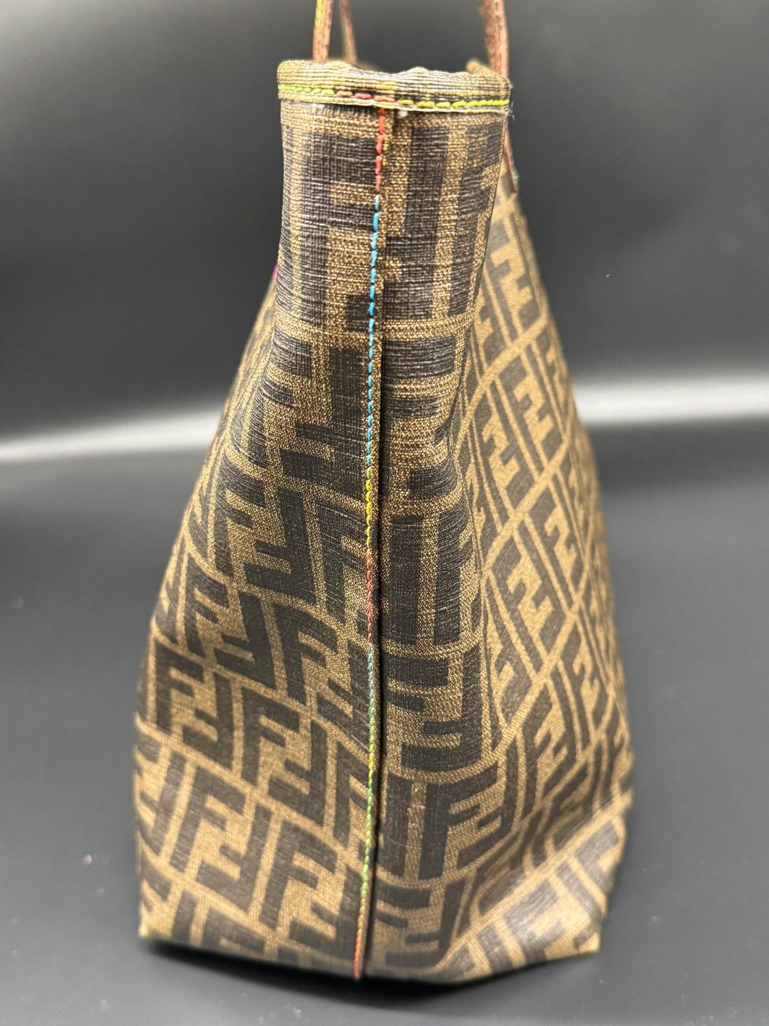 Fendi Borsa Zucca Canvas Shopper Tote