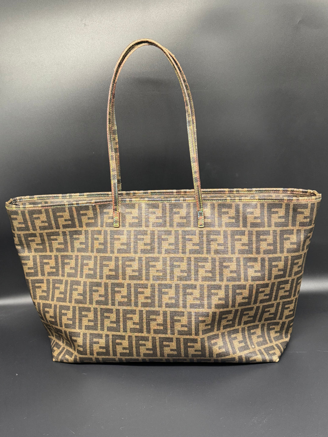 Fendi Borsa Zucca Canvas Shopper Tote
