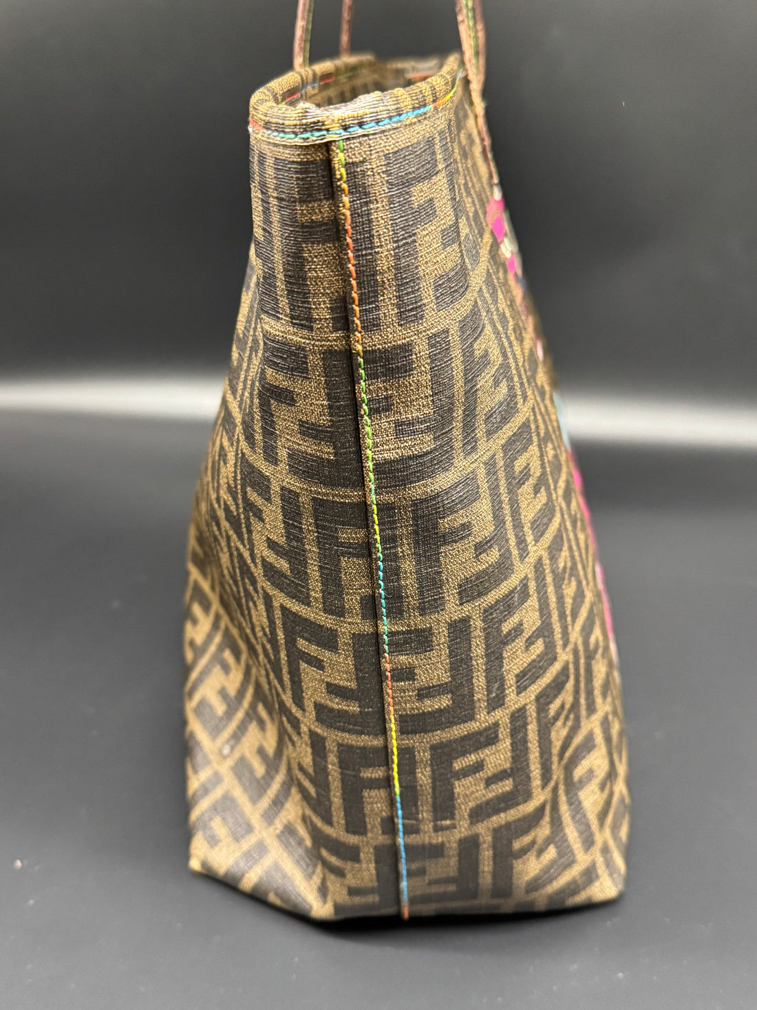 Fendi Borsa Zucca Canvas Shopper Tote