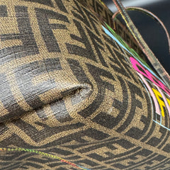 Fendi Borsa Zucca Canvas Shopper Tote thumbnail 14