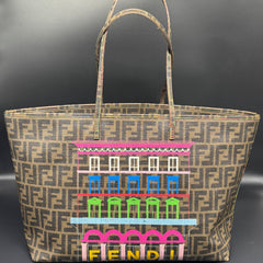 Fendi Borsa Zucca Canvas Shopper Tote thumbnail 3